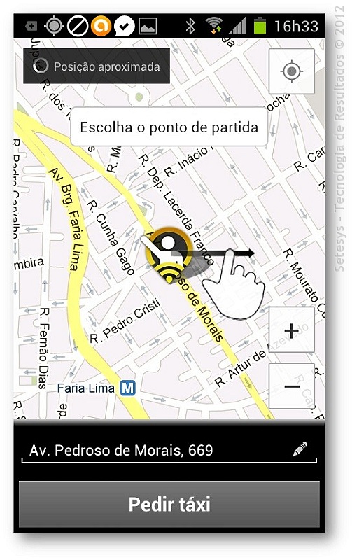 Análise do aplicativo para agendamento de corridas de Táxi por Smartphone 99Taxis
