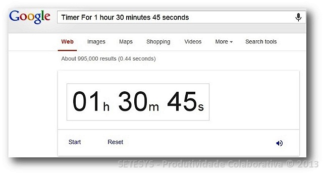 Google Timer no Google