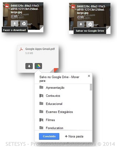 Tutorial para explicar como salvar anexos do Gmail direto no Google Drive